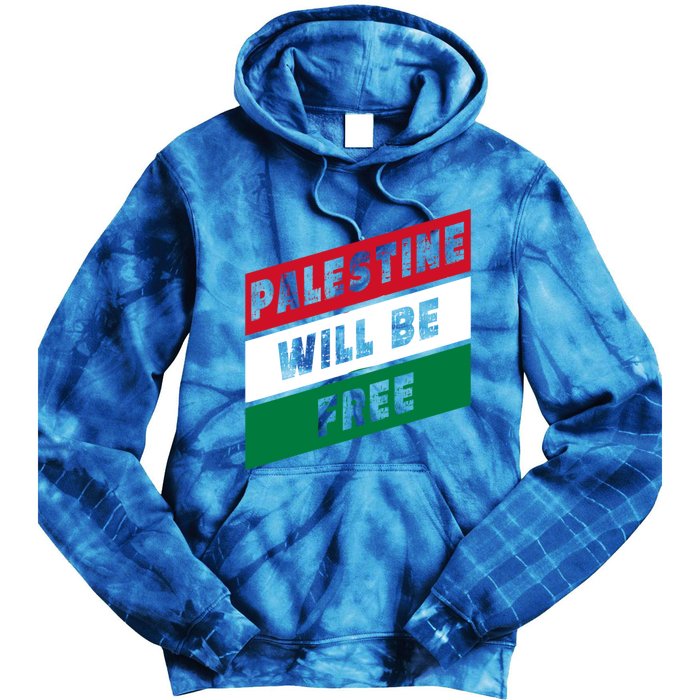 Palestine Will Be Free Fist Of Justice And Freedom Gift Tie Dye Hoodie