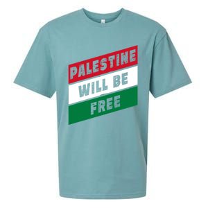 Palestine Will Be Free Fist Of Justice And Freedom Gift Sueded Cloud Jersey T-Shirt