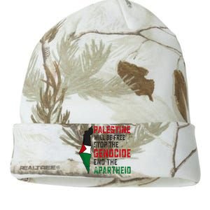 Palestine Will Be Free Stop The Genocide End The Apartheid Kati Licensed 12" Camo Beanie