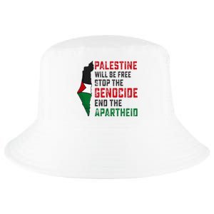 Palestine Will Be Free Stop The Genocide End The Apartheid Cool Comfort Performance Bucket Hat