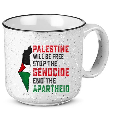 Palestine Will Be Free Stop The Genocide End The Apartheid 15oz Campfire Ceramic Mug