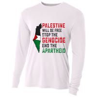 Palestine Will Be Free Stop The Genocide End The Apartheid Cooling Performance Long Sleeve Crew
