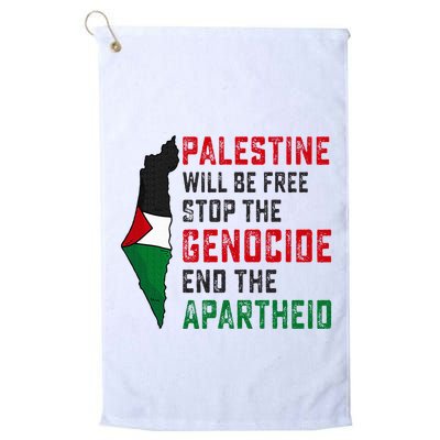 Palestine Will Be Free Stop The Genocide End The Apartheid Golf Towel