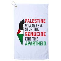 Palestine Will Be Free Stop The Genocide End The Apartheid Golf Towel