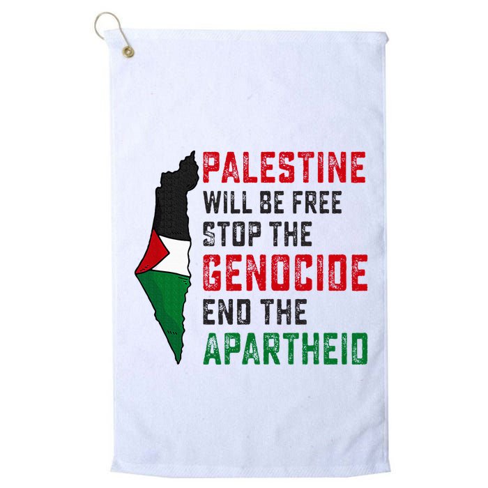 Palestine Will Be Free Stop The Genocide End The Apartheid Golf Towel