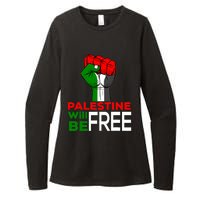 Palestine Will Be Free Palestine Flag Womens CVC Long Sleeve Shirt