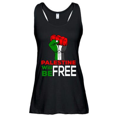 Palestine Will Be Free Palestine Flag Ladies Essential Flowy Tank