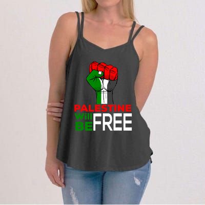 Palestine Will Be Free Palestine Flag Women's Strappy Tank