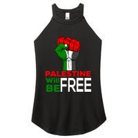 Palestine Will Be Free Palestine Flag Women's Perfect Tri Rocker Tank