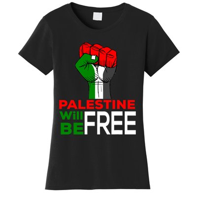 Palestine Will Be Free Palestine Flag Women's T-Shirt