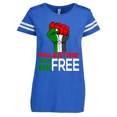 Palestine Will Be Free Palestine Flag Enza Ladies Jersey Football T-Shirt