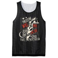 Palestine Will Be Free Stop The Genocide End The Apartheid Mesh Reversible Basketball Jersey Tank