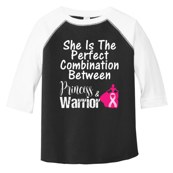 Princess Warrior Breast Cancer Survivor Gift Toddler Fine Jersey T-Shirt