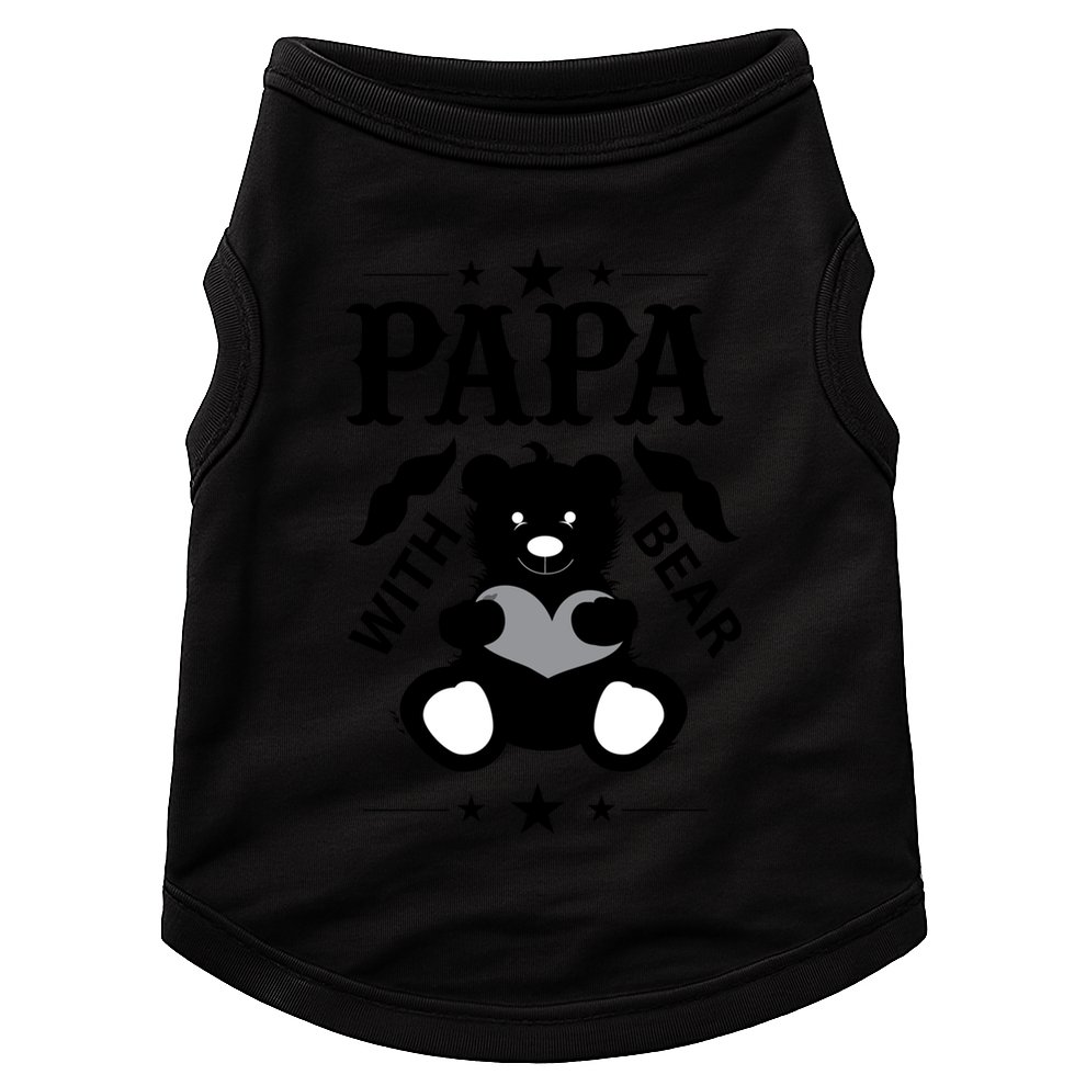 Papa With Bear Gift Doggie Tank
