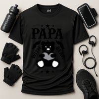 Papa With Bear Gift Cooling Performance Crew T-Shirt