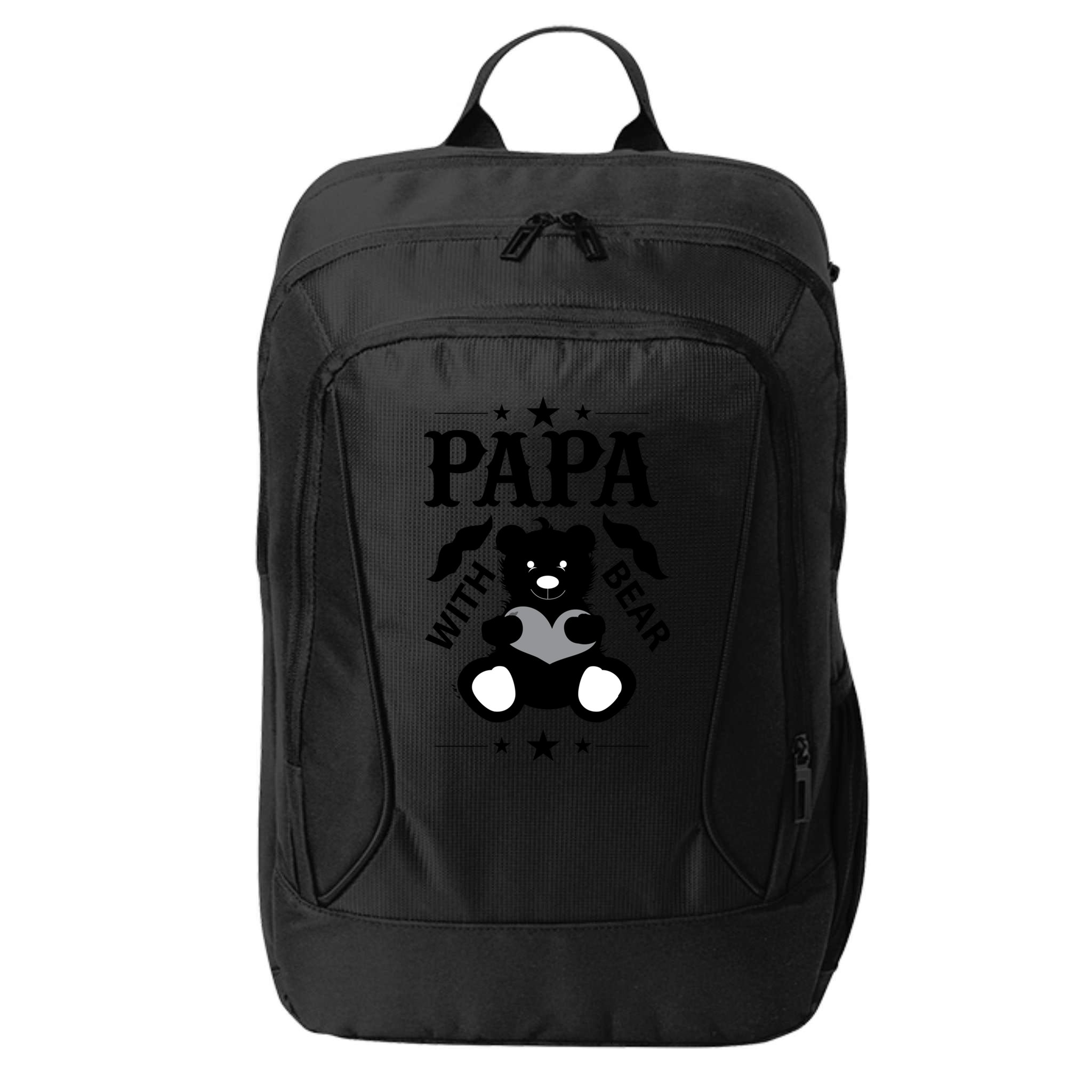 Papa With Bear Gift City Backpack