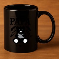 Papa With Bear Gift 11oz C Handle Ceramic Mug
