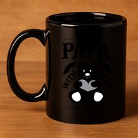 Papa With Bear Gift 11oz C Handle Ceramic Mug