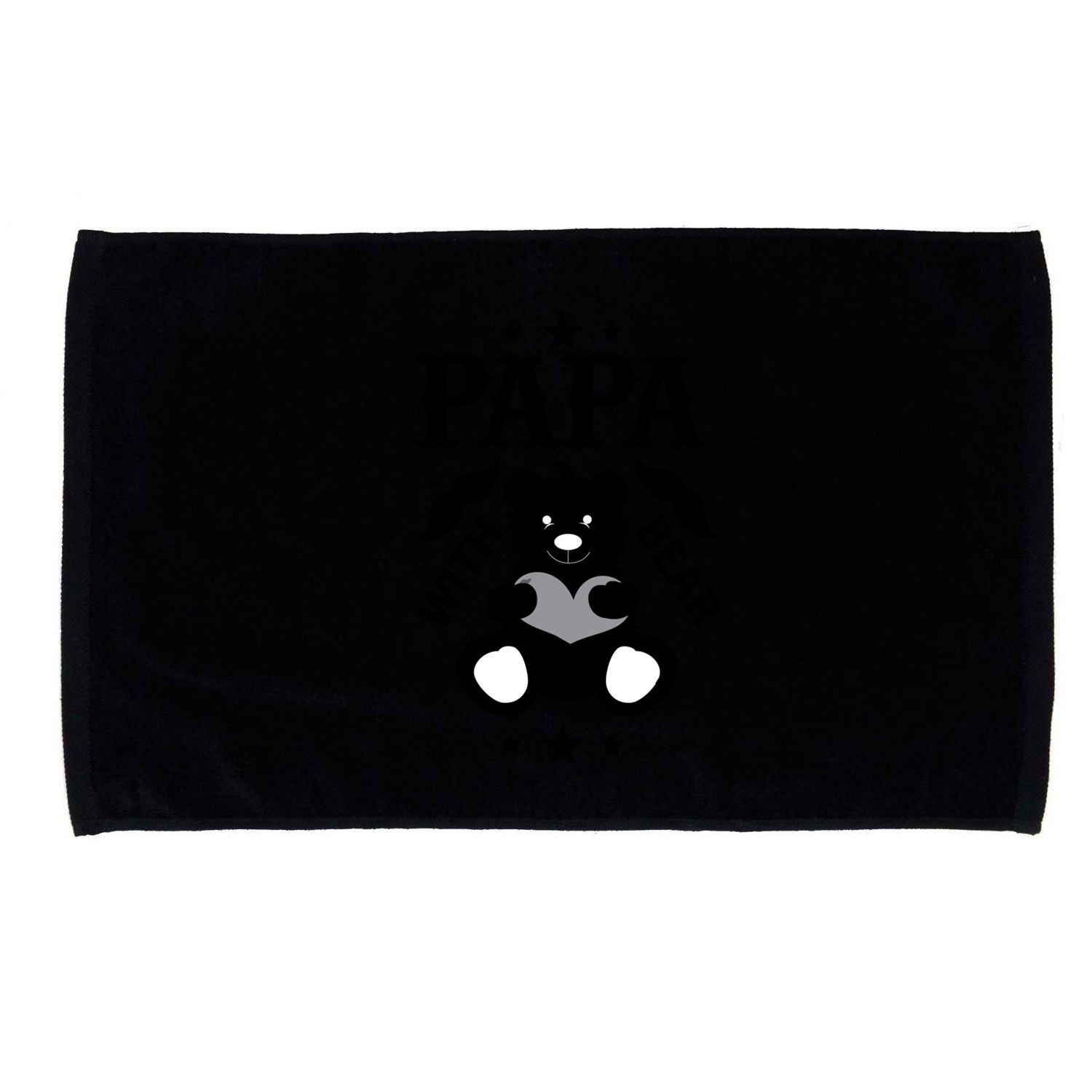 Papa With Bear Gift Microfiber Hand Towel