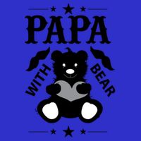 Papa With Bear Gift Button