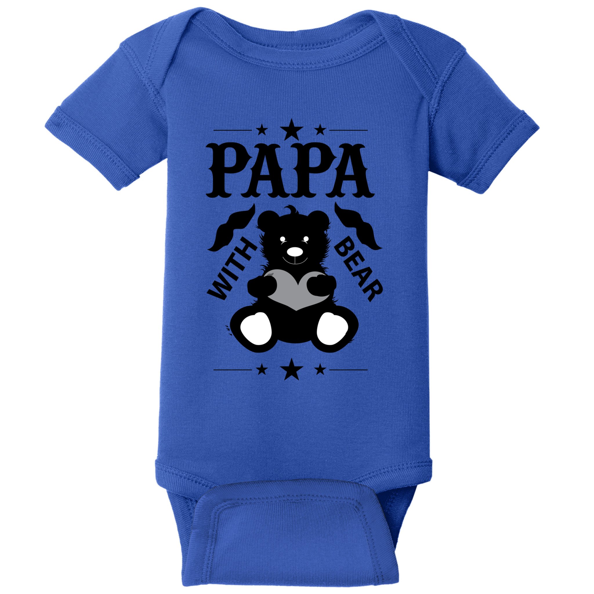 Papa With Bear Gift Baby Bodysuit
