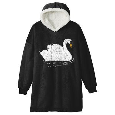 Pretty Wildlife Bird Beautiful Animal Lake Swan Hooded Wearable Blanket