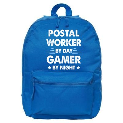 Postal Worker By Day Gamer By Night Great Gift 16 in Basic Backpack