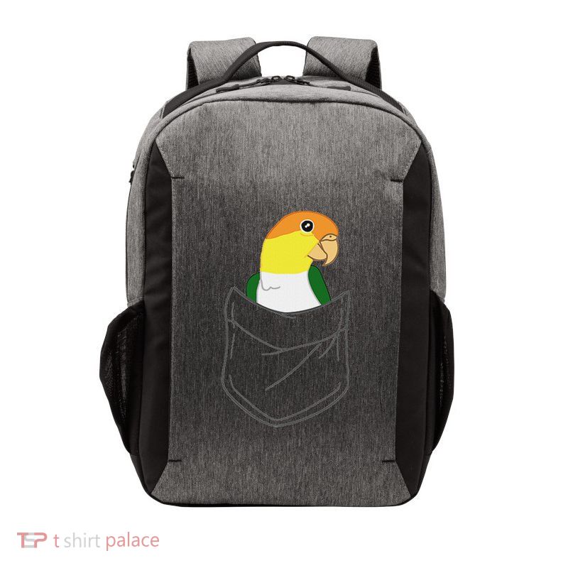 Pocket White Bellied Caique Cute Parrot Birb Memes Vector Backpack