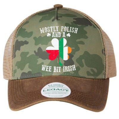 Polish Wee Bit Irish Poland Funny St Patricks Day Legacy Tie Dye Trucker Hat
