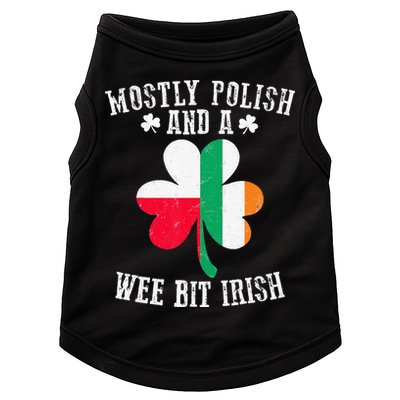 Polish Wee Bit Irish Poland Funny St Patricks Day Doggie Tank