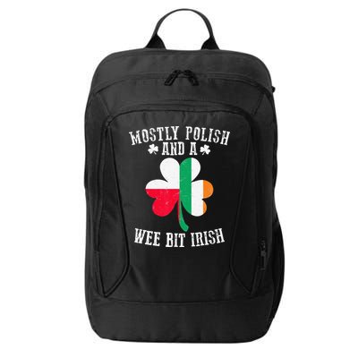 Polish Wee Bit Irish Poland Funny St Patricks Day City Backpack