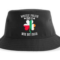 Polish Wee Bit Irish Poland Funny St Patricks Day Sustainable Bucket Hat