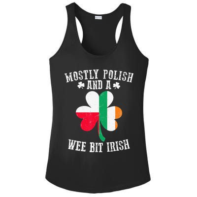 Polish Wee Bit Irish Poland Funny St Patricks Day Ladies PosiCharge Competitor Racerback Tank