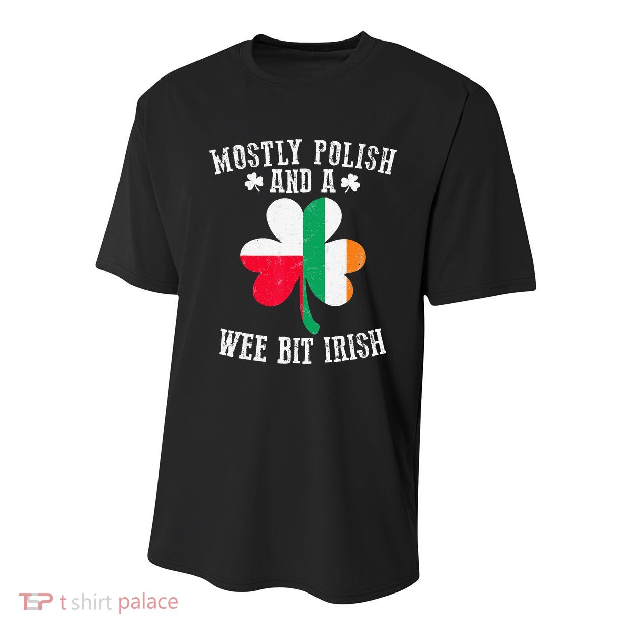 Polish Wee Bit Irish Poland Funny St Patricks Day Youth Performance Sprint T-Shirt