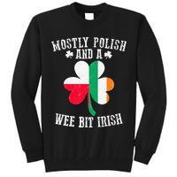 Polish Wee Bit Irish Poland Funny St Patricks Day Tall Sweatshirt