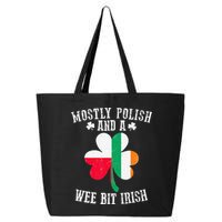 Polish Wee Bit Irish Poland Funny St Patricks Day 25L Jumbo Tote