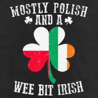 Polish Wee Bit Irish Poland Funny St Patricks Day 25L Jumbo Tote