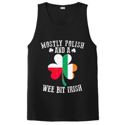 Polish Wee Bit Irish Poland Funny St Patricks Day PosiCharge Competitor Tank
