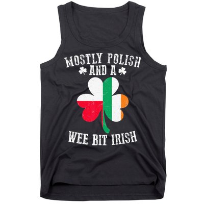 Polish Wee Bit Irish Poland Funny St Patricks Day Tank Top