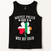 Polish Wee Bit Irish Poland Funny St Patricks Day Tank Top