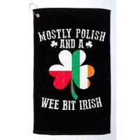 Polish Wee Bit Irish Poland Funny St Patricks Day Golf Towel