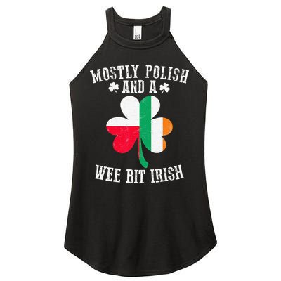 Polish Wee Bit Irish Poland Funny St Patricks Day Women's Perfect Tri Rocker Tank