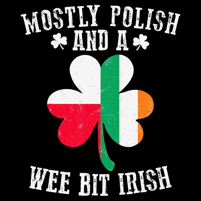 Polish Wee Bit Irish Poland Funny St Patricks Day Short Acrylic Beanie