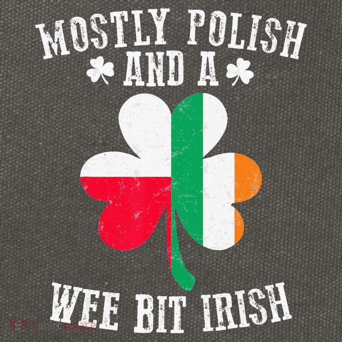 Polish Wee Bit Irish Poland Funny St Patricks Day Cotton Canvas Backpack