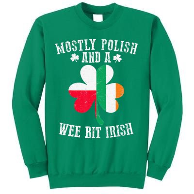 Polish Wee Bit Irish Poland Funny St Patricks Day Sweatshirt