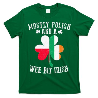 Polish Wee Bit Irish Poland Funny St Patricks Day T-Shirt