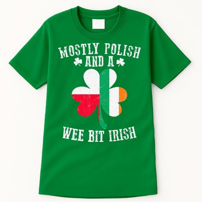 Polish Wee Bit Irish Poland Funny St Patricks Day Tall T-Shirt