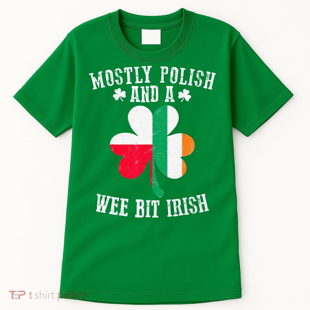 Polish Wee Bit Irish Poland Funny St Patricks Day Tall T-Shirt