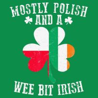 Polish Wee Bit Irish Poland Funny St Patricks Day Button