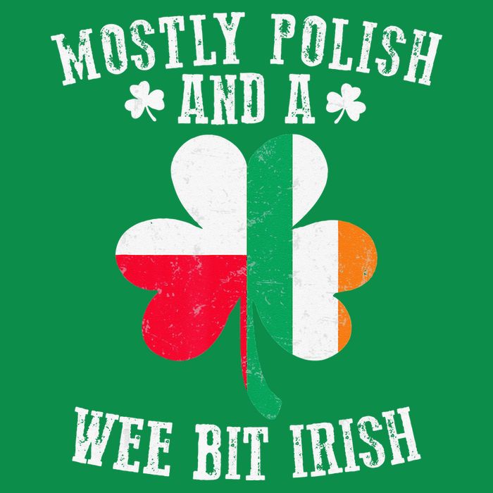 Polish Wee Bit Irish Poland Funny St Patricks Day Button